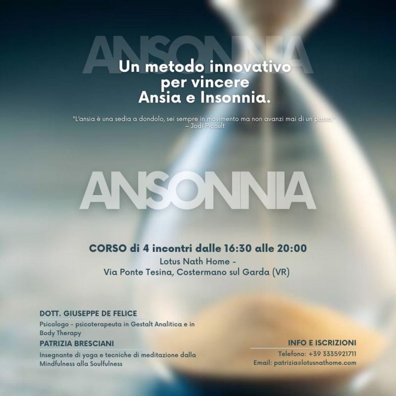 Ansonnia: introduzione ad un metodo terapeutico innovativo per ansia e insonnia.